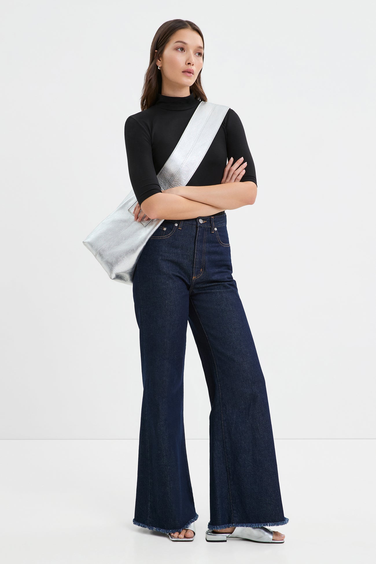 Ana Mock Neck Top